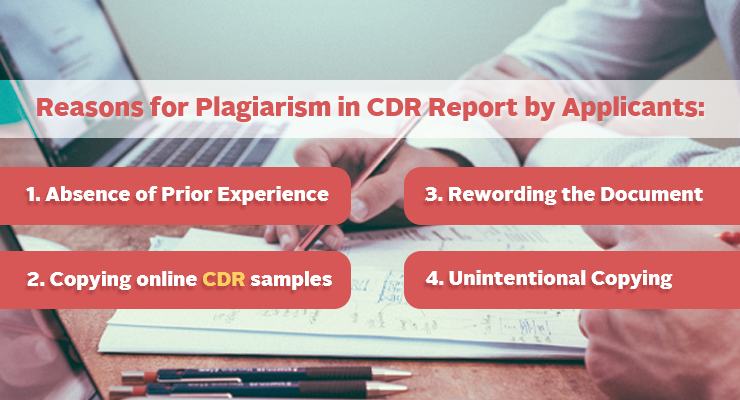 reasons for plagiarism in CDR report by applicants