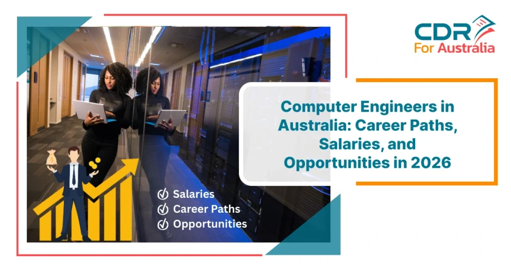 Computer engineer working with a tablet in a data center representing career paths, salaries, and opportunities for computer engineers in Australia in 2026