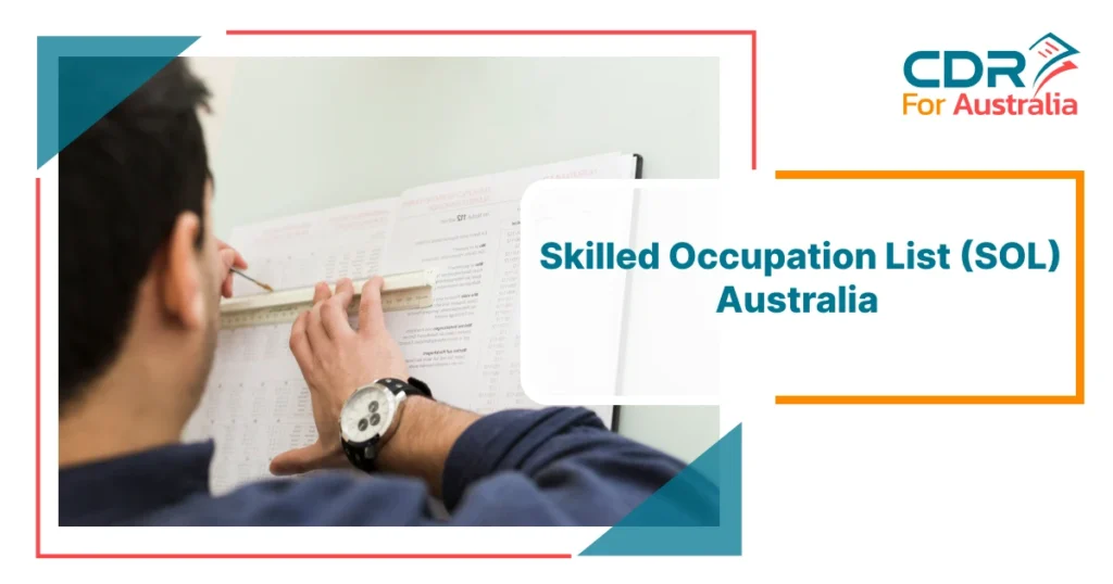 Person measuring data on a paper with a ruler, representing the Skilled Occupation List Australia.