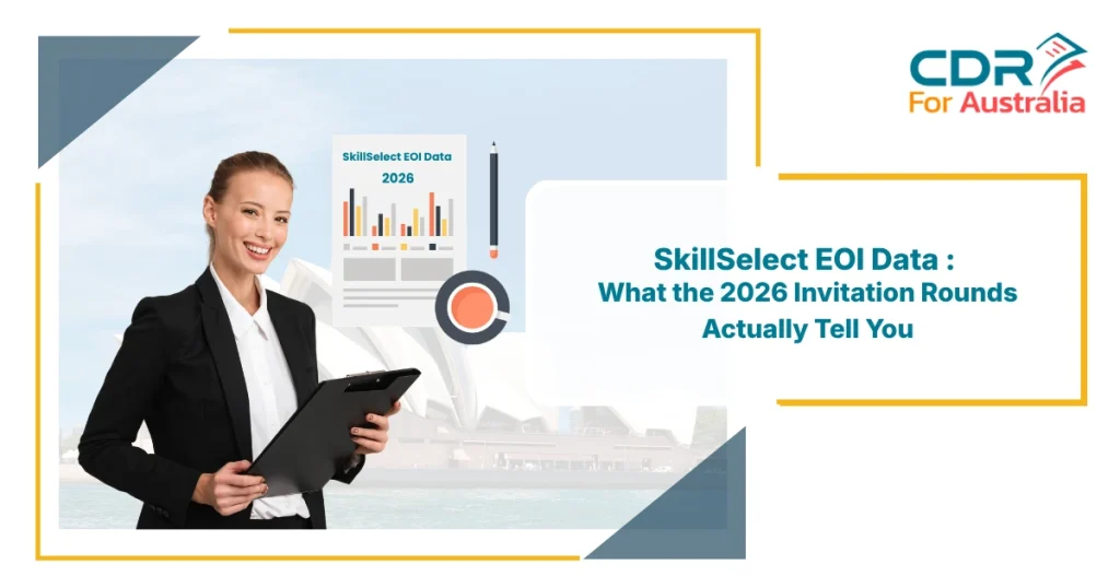 SkillSelect Data 2026 invitation rounds analysis showing Australian migration insights and EOI statistics for skilled applicants
