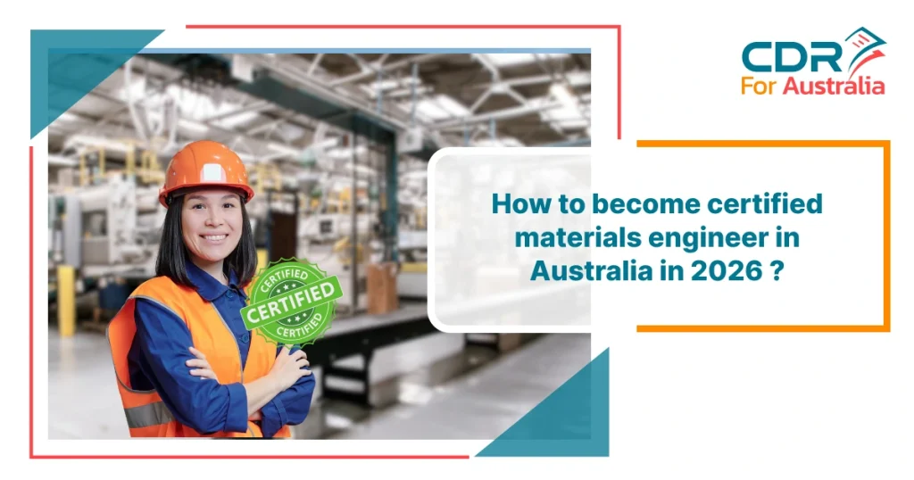 Materials engineer wearing safety helmet and vest in a manufacturing facility, representing certification process for materials engineers in Australia in 2026