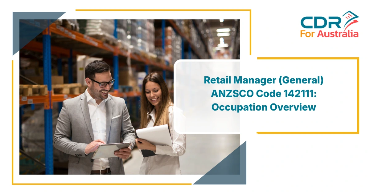 Professional retail managers reviewing inventory documents in a warehouse for Retail Manager ANZSCO Code 142111 occupation overview in Australia.