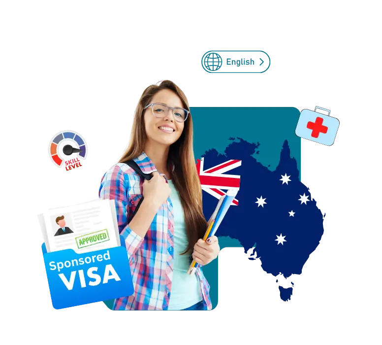 Sponsored visa approval checklist, skill level, English, health requirements for Australia
