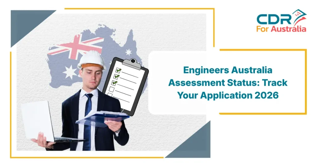 Engineer tracking Engineers Australia assessment status application in 2026