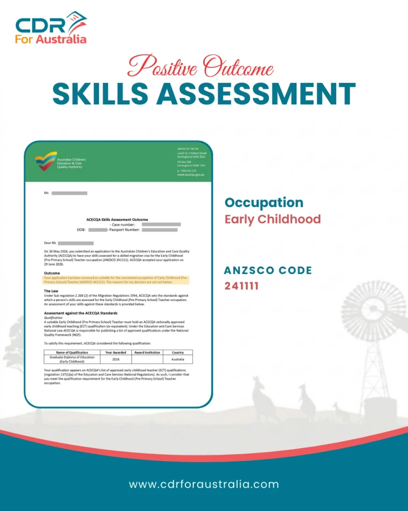 Early Childhood Teacher positive skills assessment